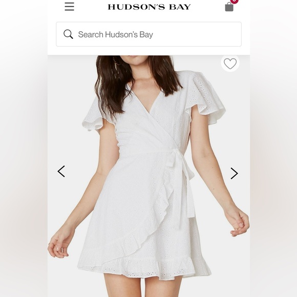 BNWT Jack by BB Dakota Eyelet Cotton Wrap Dress - Picture 1 of 12